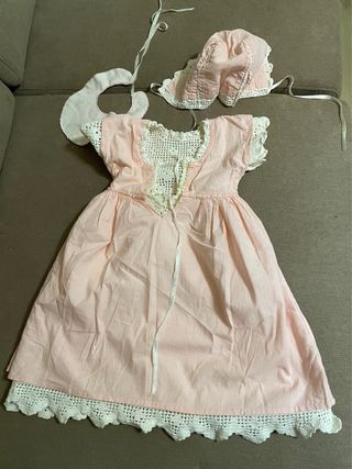 Corredo battesimo uncinetto artigianale 1984