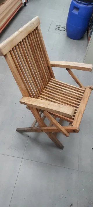 Juego 6 Sillas Madera Teka