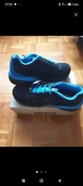 Zapatillas de seguridad Oriocx negras y azules