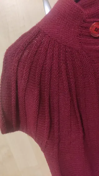 Cardigan corto bordeaux
