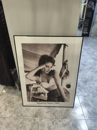 Cuadro Elizabeth Taylor 1956 no tiene cristal