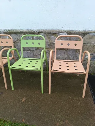 Sillas de Hierro Vintage ,años 70 , 60e unidad.