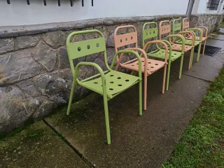 Sillas de Hierro Vintage ,años 70 , 60e unidad.