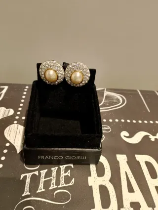 Orecchini clip perle e Swarovski Franco Gioielli