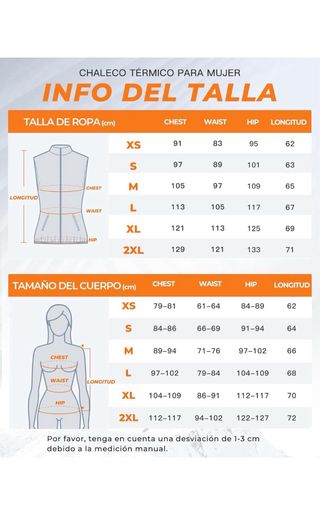 Chaleco blanco acolchado GOTOBI Chaleco Calefacta