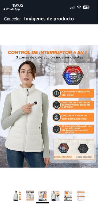 Chaleco blanco acolchado GOTOBI Chaleco Calefacta