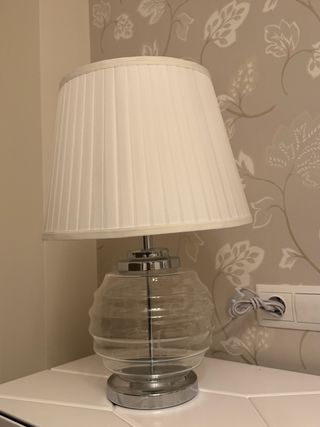 Lámpara de mesita de noche cristal