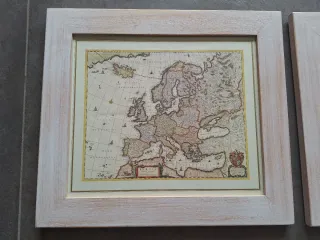 Collezione 6 quadri Carte Geografiche Antiche