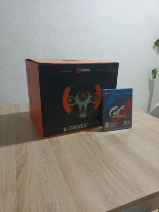 Volante Krom K-Driver + Gran Turismo 7 PS4