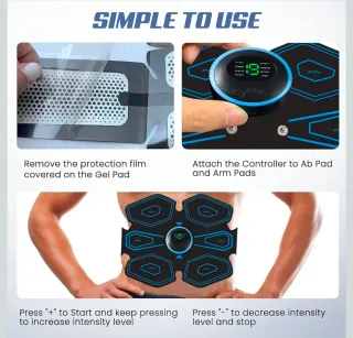 Electroestimulador Muscular Abdominales y Brazos
