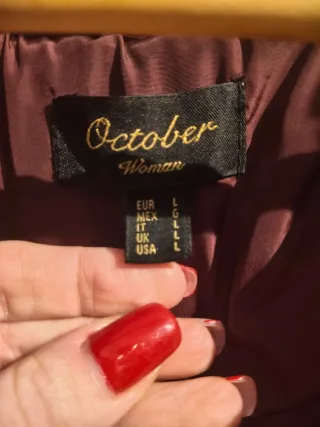 Abrigo borgoña acolchado