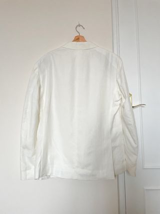 Blazer Traje de Zara 100% Lino Blanco