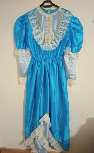Vestito Carnevale Azzurro Pizzo