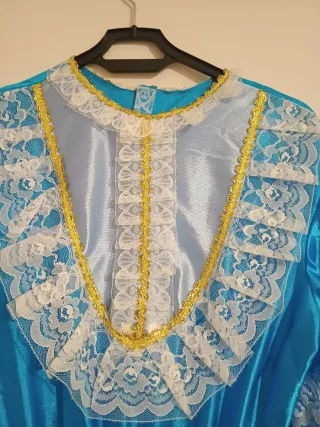 Vestito Carnevale Azzurro Pizzo