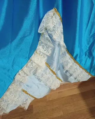 Vestito Carnevale Azzurro Pizzo