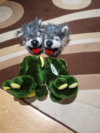 Zapatillas Divertidas Lobo y Dragón