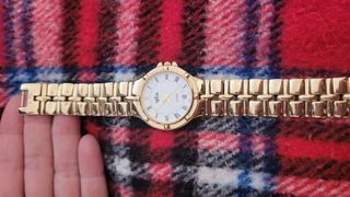 Reloj Voga Hombre Quartz Dorado Blanco