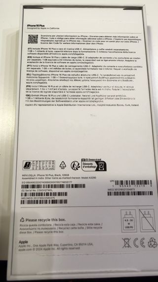 iPhone 16 Plus 128 GB Negro