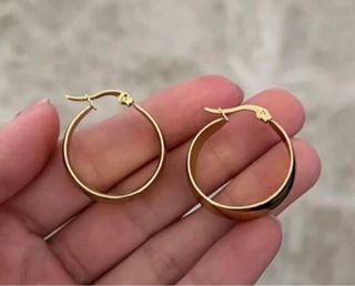 Pendientes aro anchos dorados