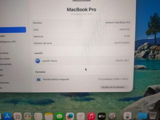 MACBOOK PRO M2 BATERIA 62 CICLOS