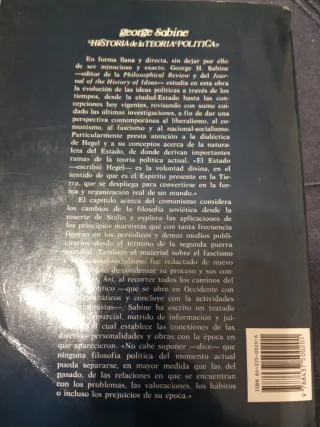 Libro o manual Historia de la teoría política