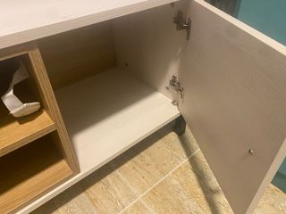 Conjunto de Mueble TV y Mesa Centro Madera Metal