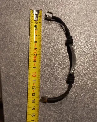 Bracciale Fossil Acciaio e Cuoio Nero Argento