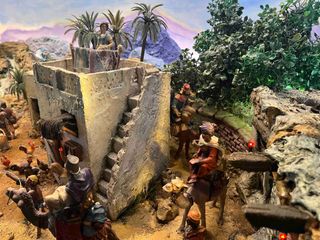 Belén artesanal construido en 2025