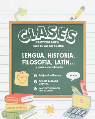 CLASES PARTICULARES LENGUA HISTORIA FILOSOFÍA, etc