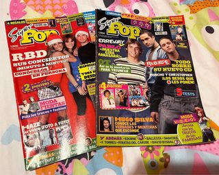 Revistas SuperPop “Rebelde” y revistas Vale.