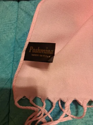 Pashmina originale rosa con frange