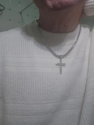 Collana Tennis Uomo/Donna + Pendente Croce