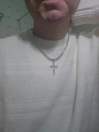 Collana Tennis Uomo/Donna + Pendente Croce