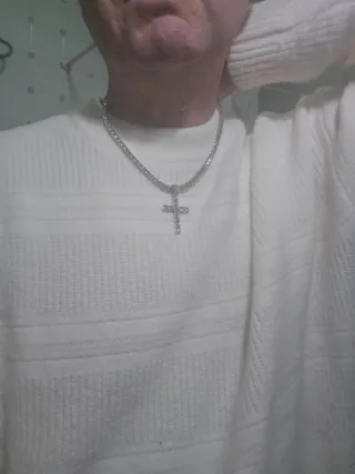 Collana Tennis Uomo/Donna + Pendente Croce