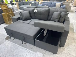 Sofá Cama con Arcón + 2 Puffs NUEVO en Caja