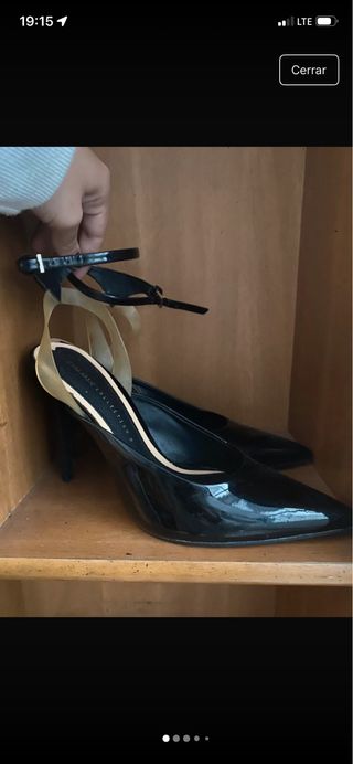 Zapatos Zara charol tacón pulsera