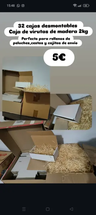 32 Cajas Desmontables Madera 2kg