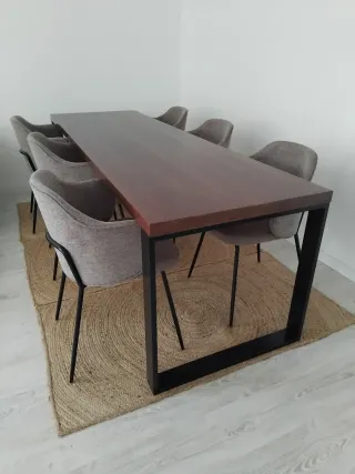 Mesa Comedor Madera y Metal
