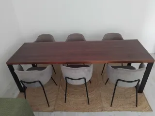 Mesa Comedor Madera y Metal