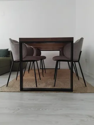 Mesa Comedor Madera y Metal
