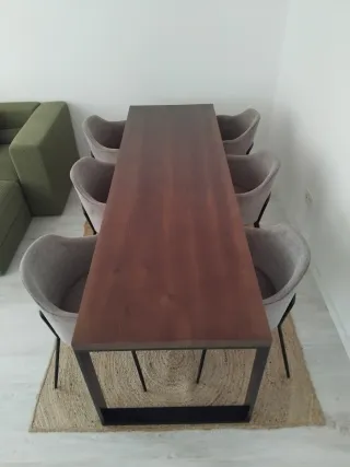 Mesa Comedor Madera y Metal