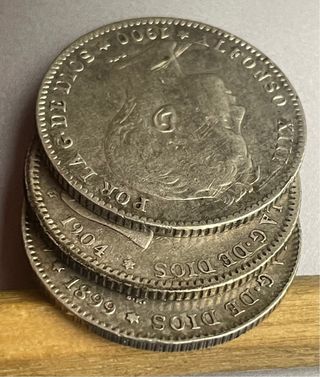 1 Peseta Alfonso XIII, 1899, 1900 y 1904