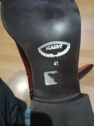 Botas altas piel marrón talla 41