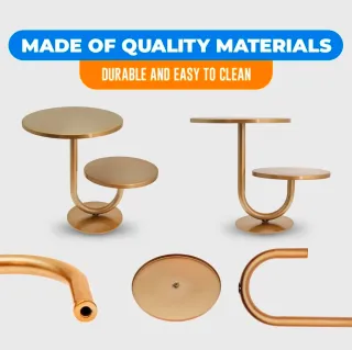 Soporte para tartas de 2 niveles dorado