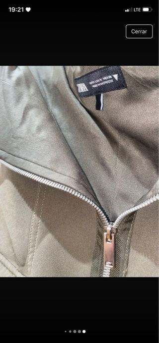 Vestido verde militar Zara