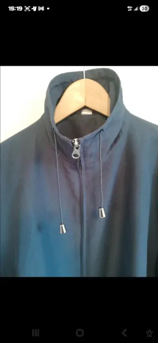 Giacca impermeabile blu made in Italy