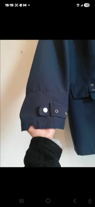 Giacca impermeabile blu made in Italy