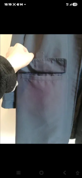 Giacca impermeabile blu made in Italy