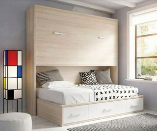 CAMA ALTA ABATIBLE CON CAMA DE CAJONES INFERIOR RM