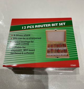 Set 12 Punte per Fresatrice 6.35mm per legno